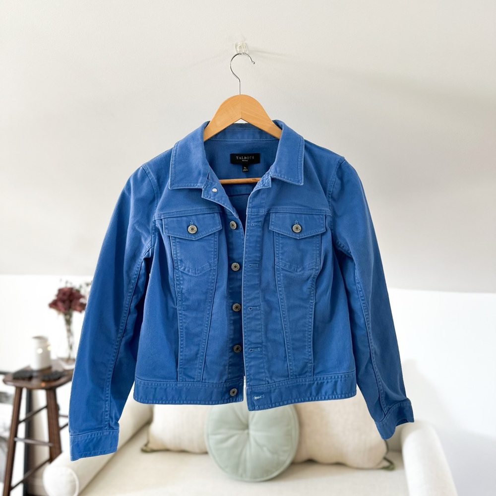 Talbots Petite Carolina Blue Denim Jacket